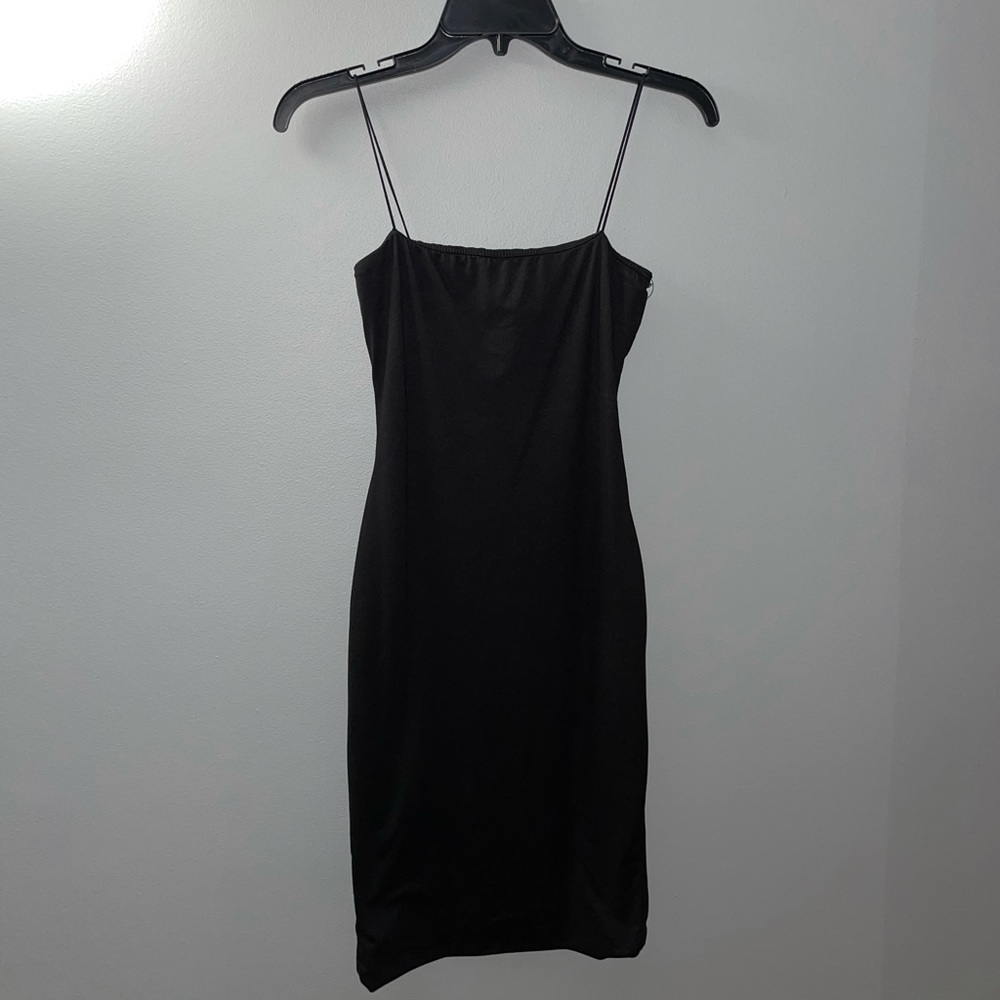 Black midi dress